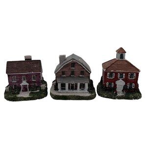 Set Of 3 American Dream Homes 1987 Posible Dreams LLC Miniature Houses